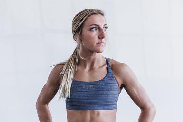 Blue Nobull Sports Bra (HEATHER Stripe) Women's Sports Bra | CA R2230V